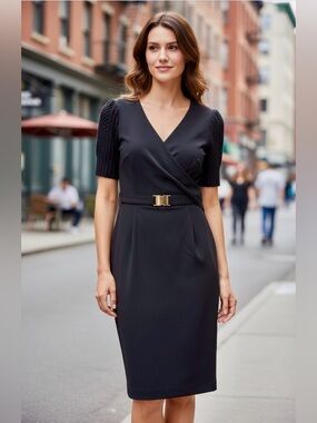 NUE by Shani Women’s Black Dress size 16 NWOT